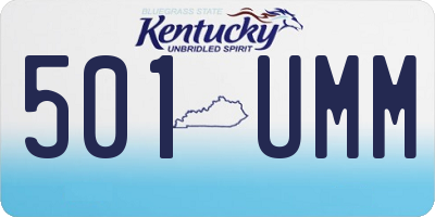 KY license plate 501UMM