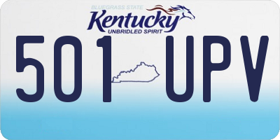 KY license plate 501UPV