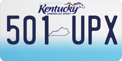 KY license plate 501UPX