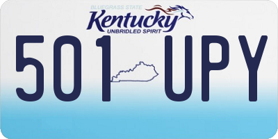 KY license plate 501UPY