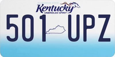 KY license plate 501UPZ