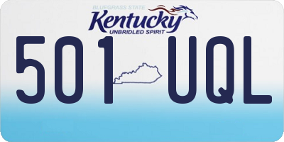 KY license plate 501UQL