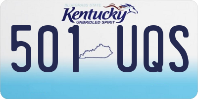 KY license plate 501UQS