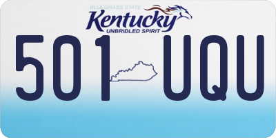 KY license plate 501UQU