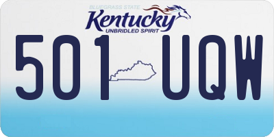 KY license plate 501UQW