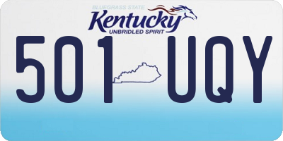 KY license plate 501UQY