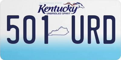 KY license plate 501URD