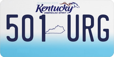KY license plate 501URG