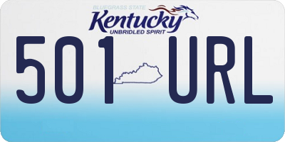 KY license plate 501URL