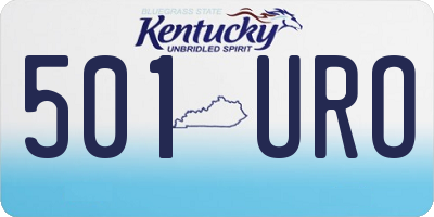 KY license plate 501URO