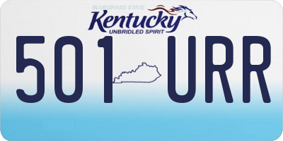 KY license plate 501URR