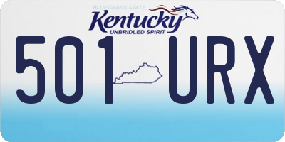 KY license plate 501URX