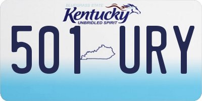 KY license plate 501URY
