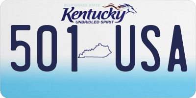KY license plate 501USA