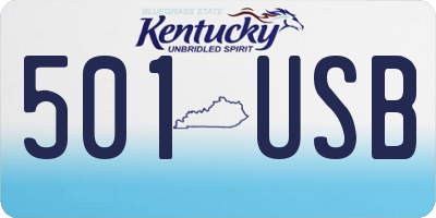 KY license plate 501USB