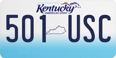 KY license plate 501USC