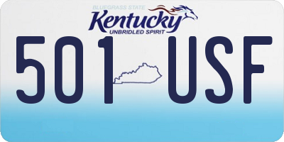 KY license plate 501USF