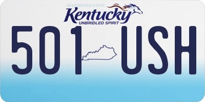 KY license plate 501USH