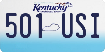 KY license plate 501USI