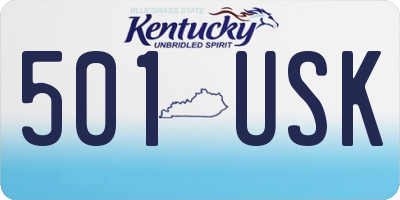 KY license plate 501USK