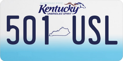 KY license plate 501USL