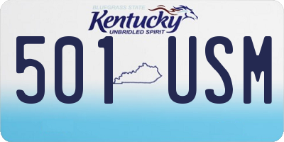 KY license plate 501USM