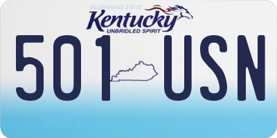 KY license plate 501USN
