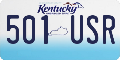 KY license plate 501USR