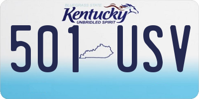 KY license plate 501USV