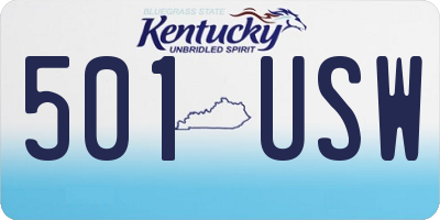 KY license plate 501USW