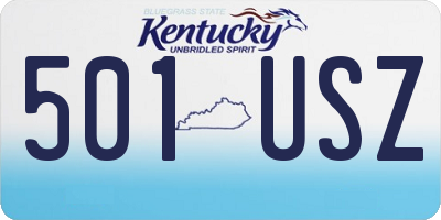 KY license plate 501USZ