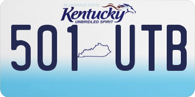 KY license plate 501UTB