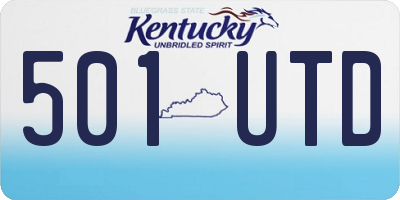 KY license plate 501UTD