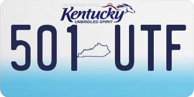 KY license plate 501UTF