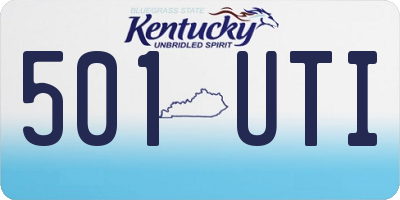KY license plate 501UTI