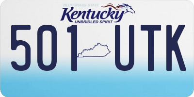 KY license plate 501UTK