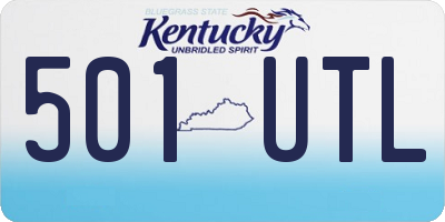 KY license plate 501UTL