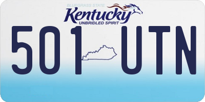 KY license plate 501UTN