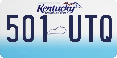KY license plate 501UTQ
