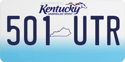 KY license plate 501UTR