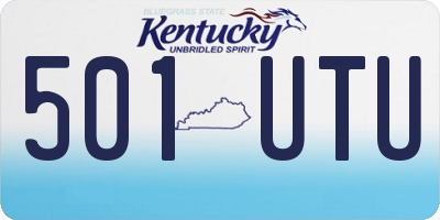 KY license plate 501UTU