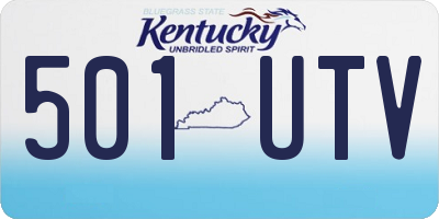 KY license plate 501UTV