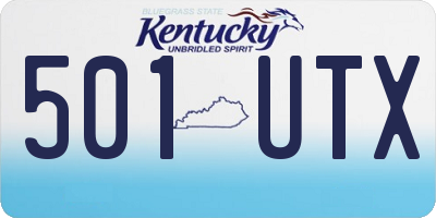 KY license plate 501UTX