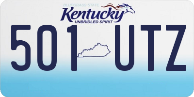 KY license plate 501UTZ