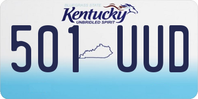 KY license plate 501UUD