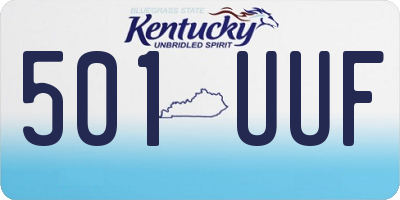KY license plate 501UUF
