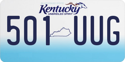 KY license plate 501UUG