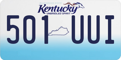 KY license plate 501UUI