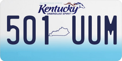 KY license plate 501UUM
