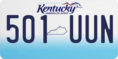 KY license plate 501UUN